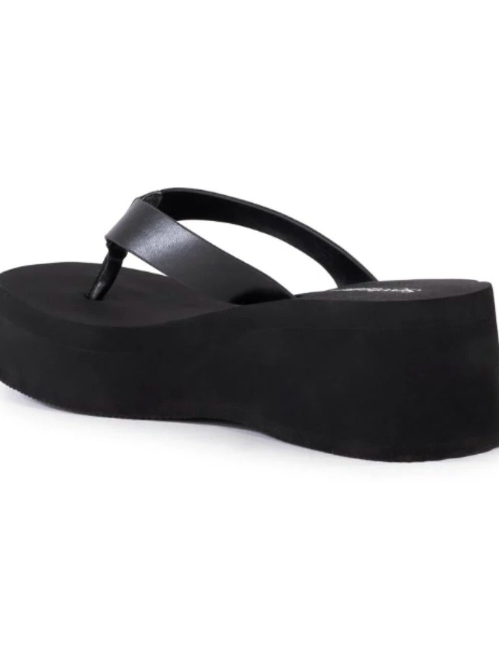 Seychelles Skyscraper Black Flatform Thong Slide Sandals - Picture 7 of 10